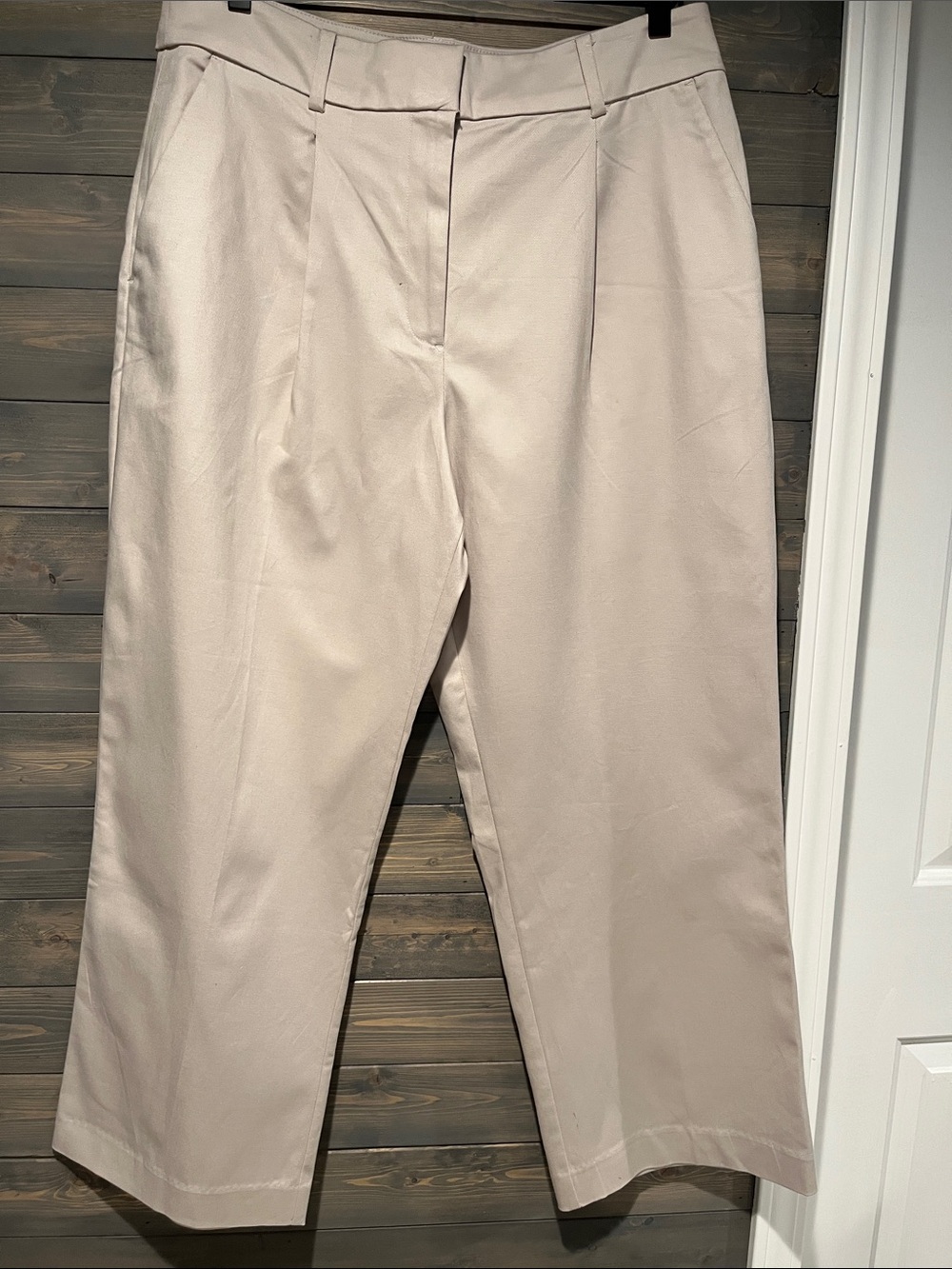 LOFT Curvy  wide-Leg Khaki Pants 12P